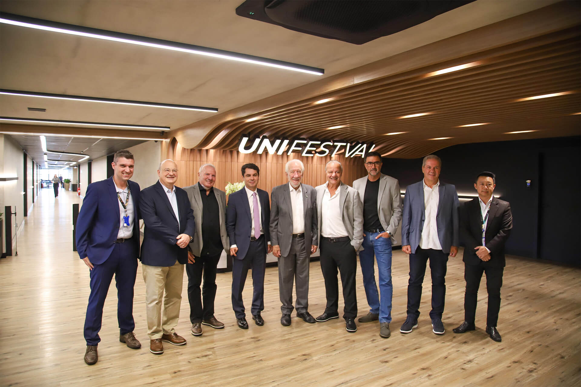 UniFestval - Inauguração - Darci Piana, Joaquin Fernandez Presas e Paulo Beal e equipe Festval
