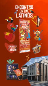 Bronze - NCONTRO ENTRE LATINOS – Banner do espetáculo musica - Pontodesign